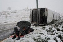 Nevşehir'de işçi servisi devrildi! Çok sayıda yaralı var Haberi