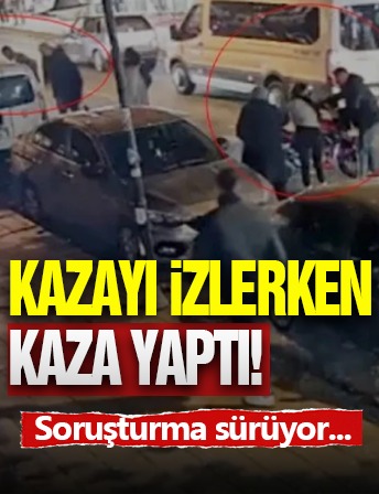 Kazayı İzlerken Kaza Yaptı!