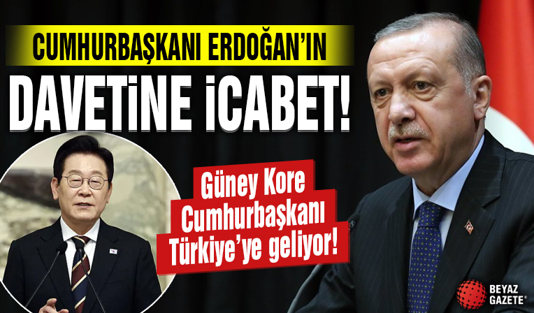 Güney Kore Cumhurbaşkanı Lee Jae-myung, Cumhurbaşkanı Erdoğan'ın daveti üzerine Türkiye'ye geliyor