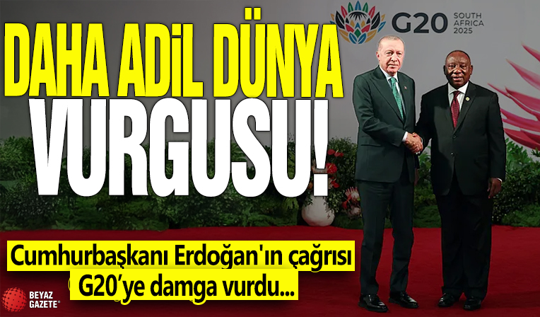 Daha adil dünya vurgusu! Cumhurbaşkanı Erdoğan'ın çağrısı G20'ye damga vurdu