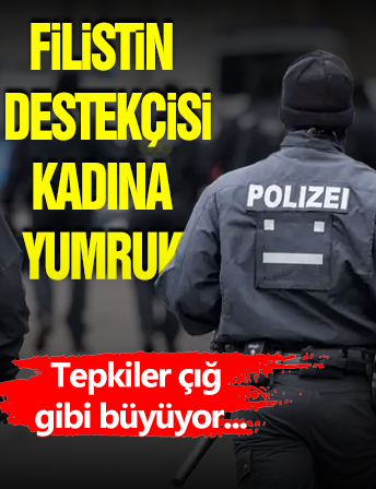 Filistin Destekçisi Kadına Yumruk Attı!
