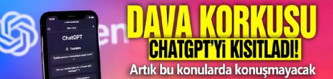Dava korkusu ChatGPT'yi kısıtladı! Artık bu konularda konuşmayacak