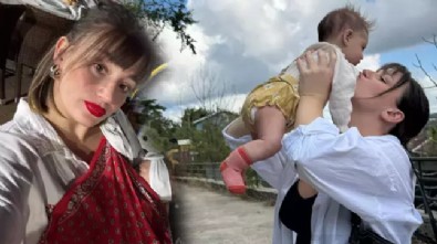 Ünlü oyuncunun kızı Leyla Yaz 4 aylık oldu