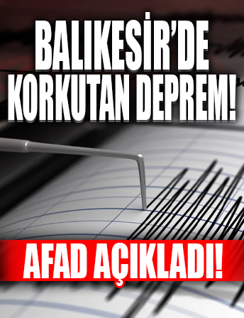 Balıkesir'de 4.3 büyüklüğünde deprem