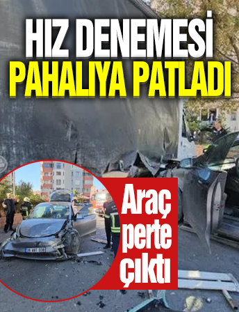 Kayseri'de hız denemesi pahalıya patladı