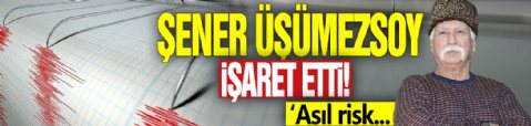 Şener Üşümezsoy, Marmara depremi için orayı işaret etti! Asıl risk bu bölgede