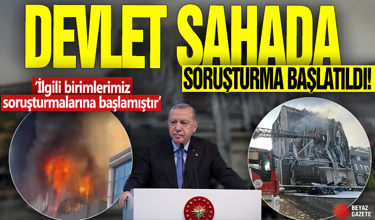 Cumhurbaşkanı Erdoğan'dan Kocaeli'ndeki yangına ilişkin açıklama: Birimlerimiz soruşturmalarına başlamıştır