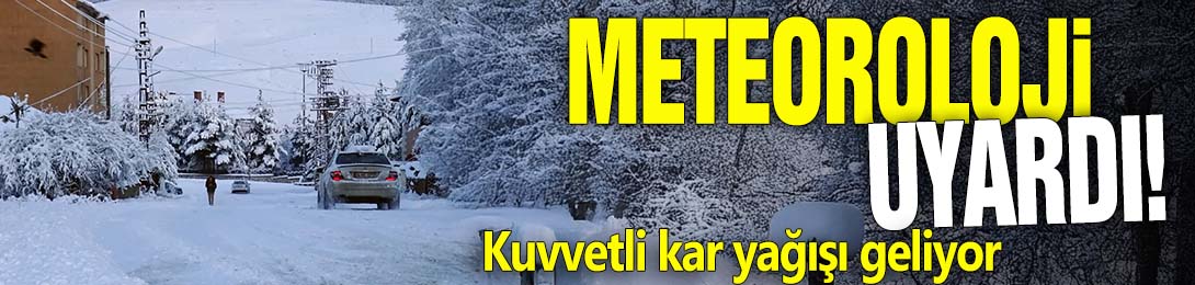 Meteoroloji uyardı! Kuvvetli kar yağışı geliyor
