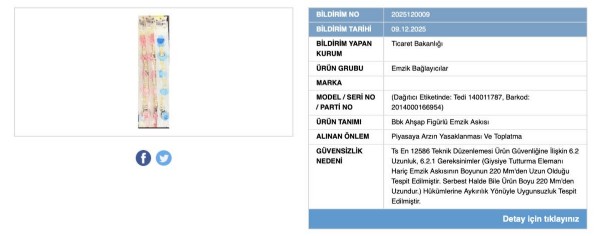 Binlerce aileyi ilgilendiriyor! Bu bebek ürünü acilen toplatılıyor