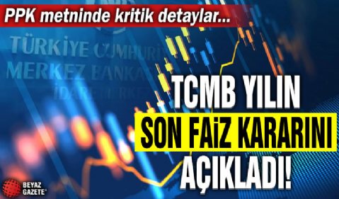 Merkez Bankası aralık ayı faiz kararı belli oldu...