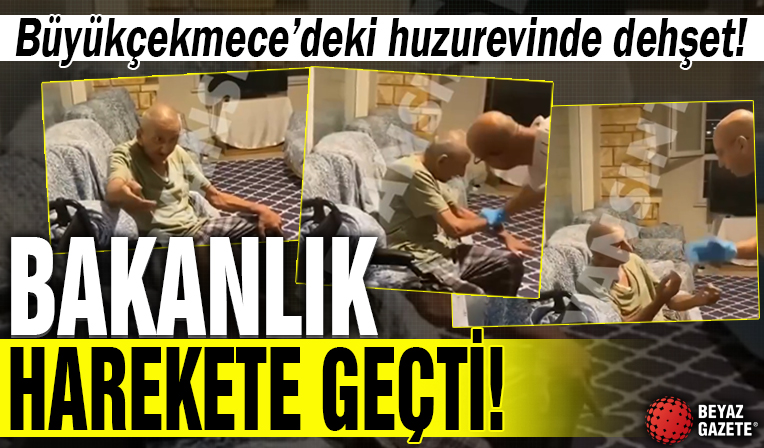 Büyükçekmece’de 'huzurevi' dehşeti kamerada: Yaşlı adama böyle eziyet etmişler! Bakanlık harekete geçti...