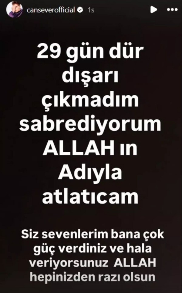 Cansever son halini paylaştı