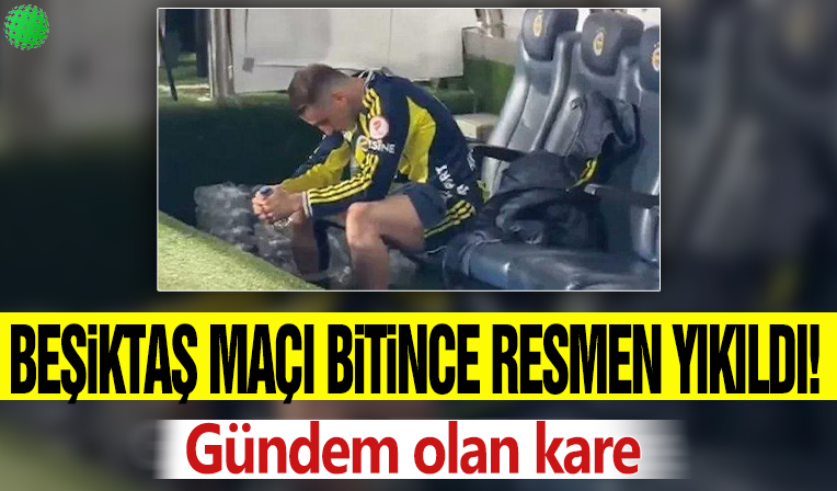 Beşiktaş maçı bitince resmen yıkıldı! Gündem olan kare