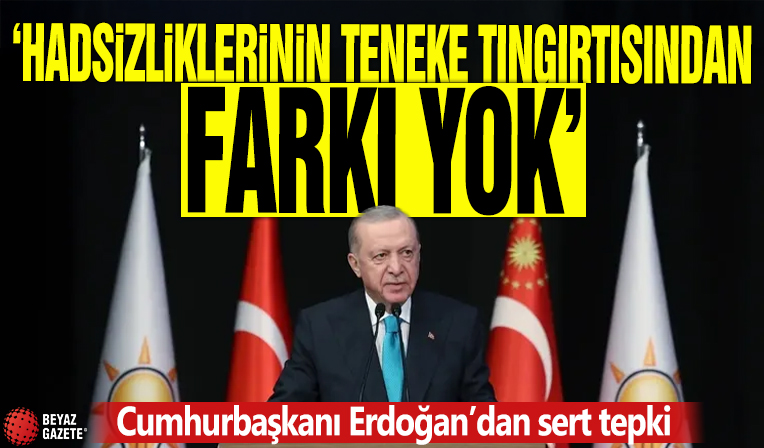 Cumhurbaşkanı Erdoğan'dan sert tepki! 'Hadsizliklerinin teneke tıngırtısından farkı yok'