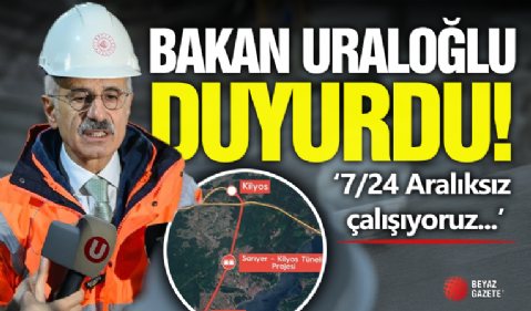 Abdulkadir Uraloğlu Duyurdu! Tünel İçin Tarih...