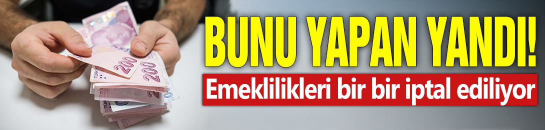 Bunu yapan yandı! Emeklilikleri bir bir iptal ediliyor