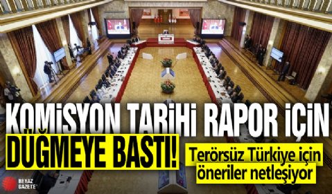Komisyon tarihi rapor için düğmeye bastı! Terörsüz Türkiye için öneriler netleşiyor
