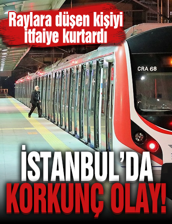 Marmaray'da raylara düşen kişiyi itfaiye kurtardı...