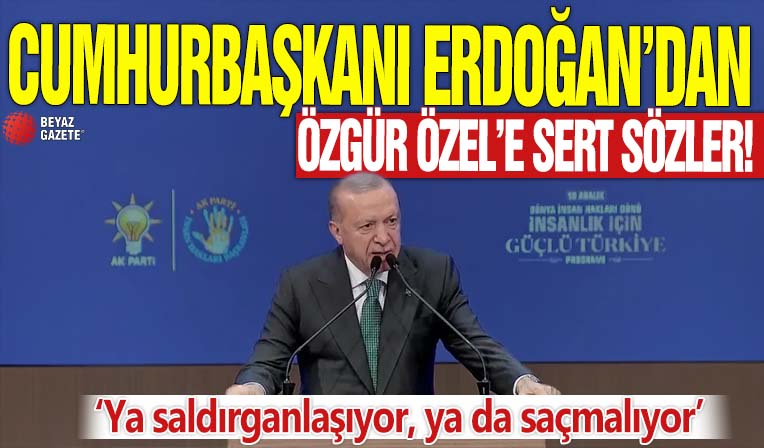 Cumhurbaşkanı Erdoğan'dan Özgür Özel'e sert sözler! 'Ya saldırganlaşıyor, ya da saçmalıyor'
