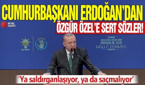 Cumhurbaşkanı Erdoğan'dan Özgür Özel'e sert sözler! 'Ya saldırganlaşıyor, ya da saçmalıyor'