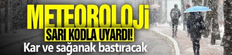 Meteoroloji sarı kodla uyardı! Kar ve sağanak bastıracak