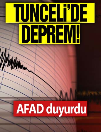 Tunceli'de deprem oldu! AFAD verileri paylaştı