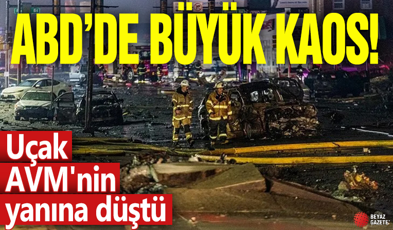 ABD'de büyük kaos! Uçak, AVM'nin yanına düştü!
