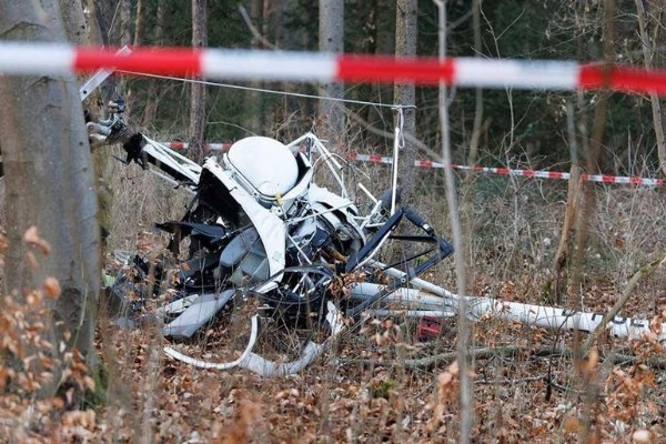 Almanya'da helikopter düştü: 2 can kaybı