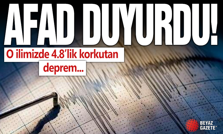 Ege Denizi’nde 4.8 büyüklüğünde deprem!