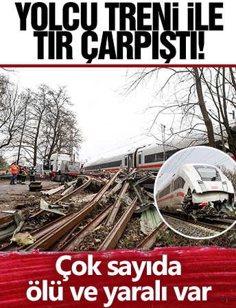 Yolcu treni ile tır çarpıştı! Ölü ve yaralılar var