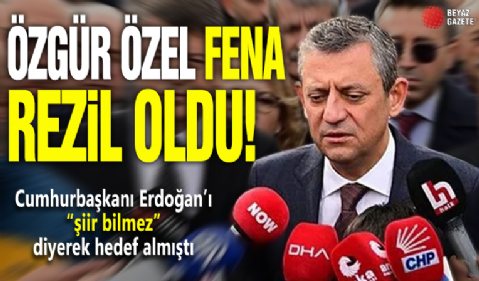 Cumhurbaşkanı Erdoğan’ı “şiir bilmez” diyerek hedef almıştı! Özgür Özel fena rezil oldu...