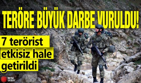 MSB duyurdu! 7 PKK’lı terörist etkisiz hale getirildi