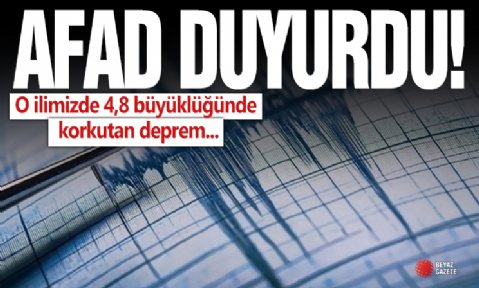 Bingöl Yedisu'da 4.8 büyüklüğünde deprem