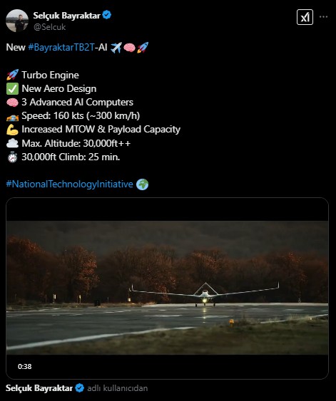Bayraktar TB2T-AI gökyüzüyle buluştu: Muharebe sahasında yeni dönem!
