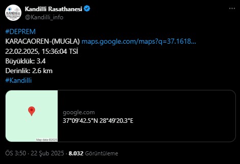 Muğla'da deprem! Kandilli Rasathanesi duyurdu