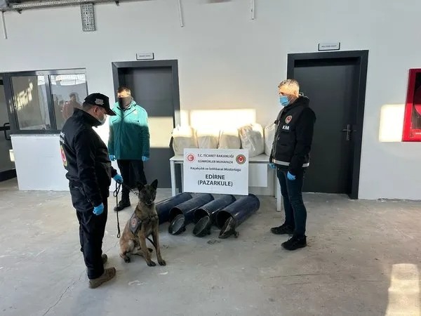 Yunanistan sınır kapısında 34.5 kilo uyuşturucu yakalandı