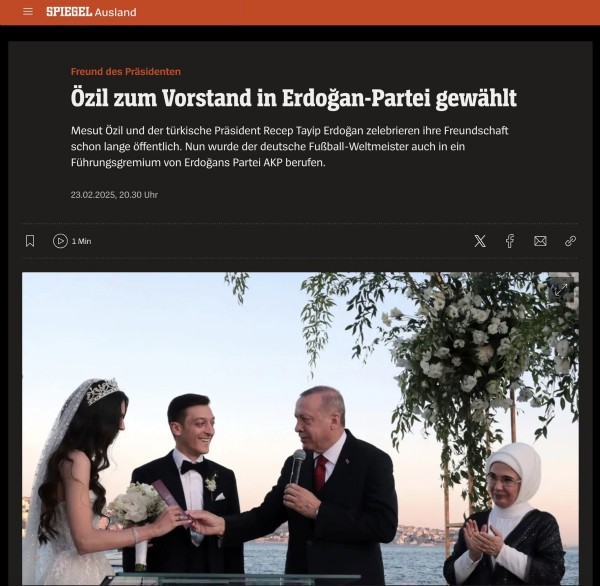 Mesut Özil'in AK Parti'ye katılması dünya basınında