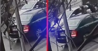 Pendik'te feci kaza kamerada! Otomobil sürücüsü motokuryeyi altına aldı! Metrelerce sürükledi Haberi
