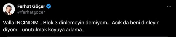 Ferhat Göçer'den büyük isyan!