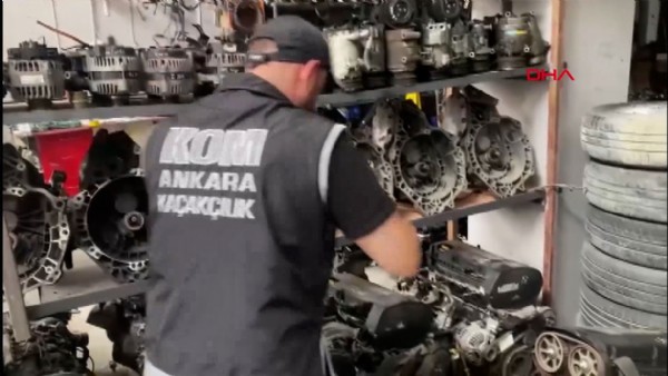 Ankara merkezli 3 ilde operasyon; 80 milyon tl’lik yedek parça ele geçirildi