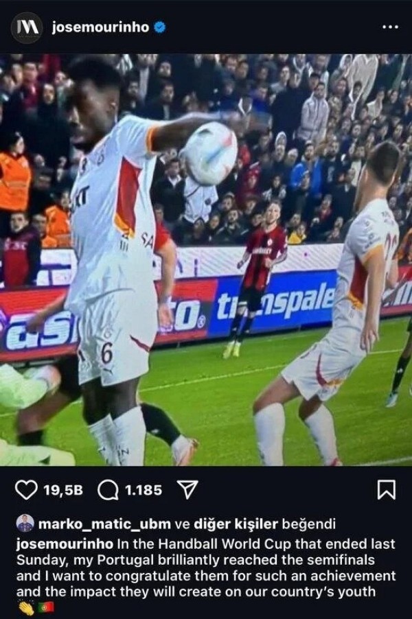 Galatasaray'ı hedef aldı! Jose Mourinho'dan olay paylaşım