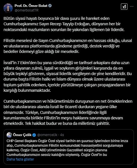 Özgür Özel’e Gazze ve insanlık dersi: Hiçbir siyasi manipülasyon bu hakikati örtemez