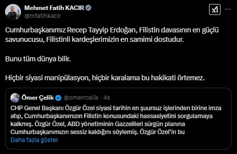 Özgür Özel’e Gazze ve insanlık dersi: Hiçbir siyasi manipülasyon bu hakikati örtemez