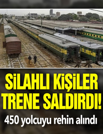 Silahlı kişiler trene saldırdı! 450 yolcuyu rehin alındı