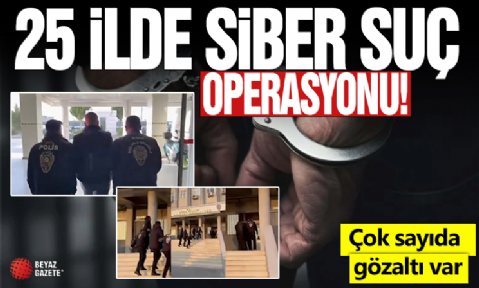 Siber suçlara yönelik 25 ilde operasyon: 76 gözaltı