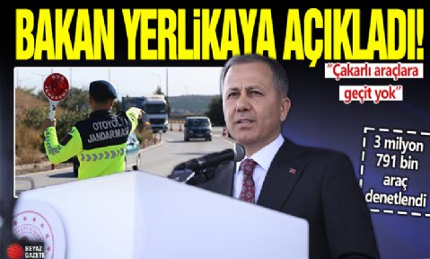 1 haftada yaklaşık 3,8 milyon araç denetlendi