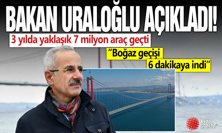 1915 Çanakkale Köprüsü’nden 3 yılda yaklaşık 7 milyon araç geçti