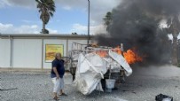 Hatay'da ekmek teknesi yanmasın diye alevlerle mücadele etti