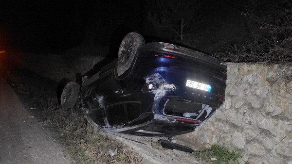 Tokat'ta takla atan cipten sağ kurtuldular