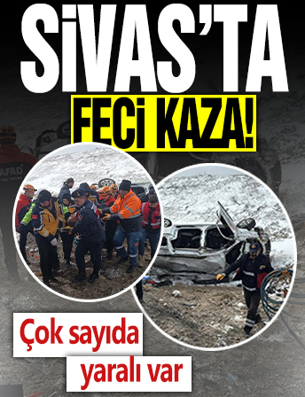 Sivas'ta aşırı hız nedeniyle takla atan araçta 3 kişi yaralandı